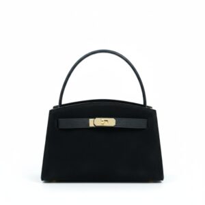 Elegancka czarna torebka Bolejko Noir Classique z złotym zapięciem