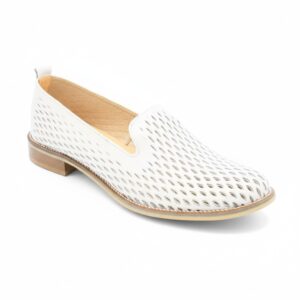 Białe ażurowe półbuty damskie Bolejko Breeze widok 3/4 zewnętrzny